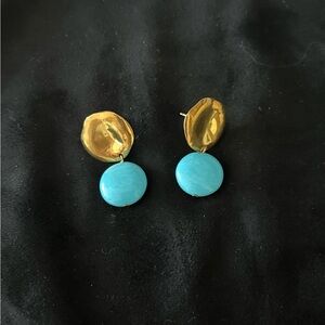Chan Luu Gold and Turqoise Earrings
